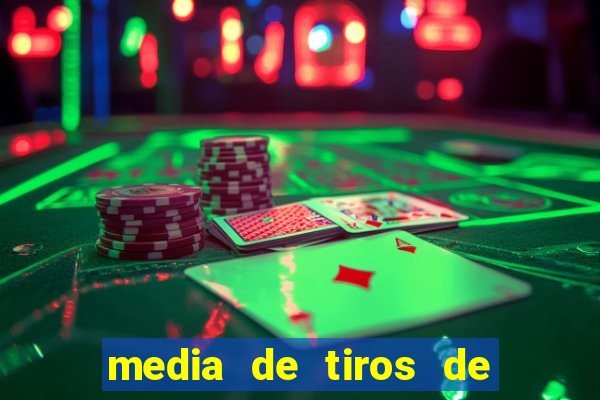 media de tiros de meta por jogo